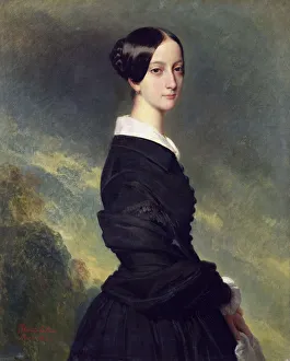 Franz Xavier 1805 1873 Prints: Portrait of Princess Francisca of Brazil (1824-1898), 1844. Creator: Winterhalter