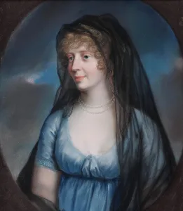 Portrait of Princess Louise of Stolberg-Gedern (1764-1834), Duchess of Saxe-Meiningen. Creator: Schröder, Johann Heinrich (1751-1812)