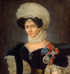 Portrait of Princess Tatyana Vasilyevna Golitsyna (1783-1841), 1830s. Artist: Riss, Francois Nicolas (1804-1886)