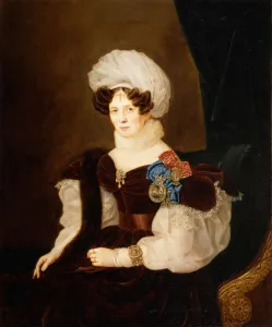 Portrait of Princess Tatyana Vasilyevna Golitsyna (1783-1841), 1835. Creator: Riss