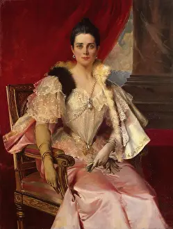 Francois Prints: Portrait of Princess Z. N. Yusupova, 1894. Creator: Francois Flameng