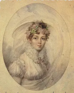Portrait of Princess Zinaida Alexandrovna Volkonskaya (1792-1862). Artist: Muneret, Jean Desire (active Early 19th cen. )