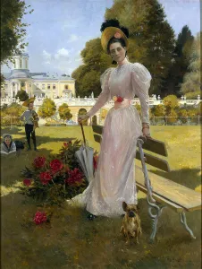Portrait of Princess Zinaida Yusupova with Two Sons at Arkhangelskoye, 1894