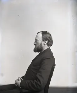 Geologist Gallery: Portrait in Profile of Ferdinand Vandeveer Hayden (1829-1887), 1880s