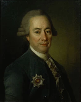 Images Dated 25th June 2013: Portrait of Pyotr Vasilyevich Bakunin (1725?1786), 1782. Artist: Levitsky