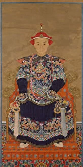 Quing Dynasty Collection: Portrait of Qianlong Emperor As a Young Man, 19th century. Creator: Unknown