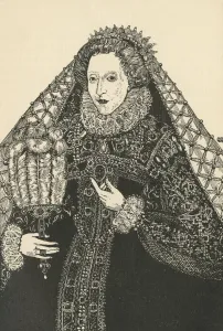 Charles Henry Bourne Quennell Collection: A Portrait of Queen Elizabeth, (1931). Artist: Charles Henry Bourne Quennell
