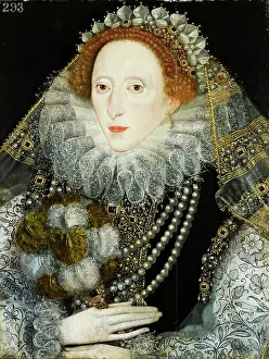 Mannerism Prints: Portrait of Queen Elizabeth I of England (1533-1603), c1580-1585. Creator: English master