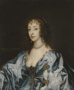 Dyck Prints: Portrait of Queen Henrietta Maria of France (1609-1669)