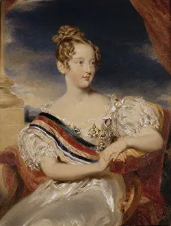 Simpson Prints: Portrait of Queen Maria II of Portugal (1819-1853) at the Age of 9