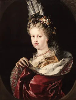 Portrait of Queen Maria Luisa of Savoy. Artist: Melendez, Miguel Jacinto (1679-1734)