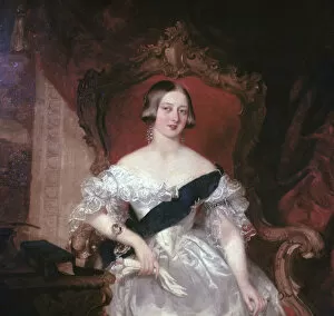 Portrait of Queen Victoria, 1841. Artist: Herbert Luther Smith