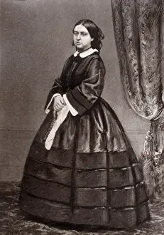 Crinoline Prints: Portrait of Queen Victoria, 1851. Creator: Unknown