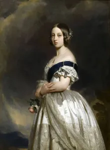 Franz Xavier 1805 1873 Prints: Portrait of Queen Victoria. Artist: Winterhalter, Franz Xavier (1805-1873)