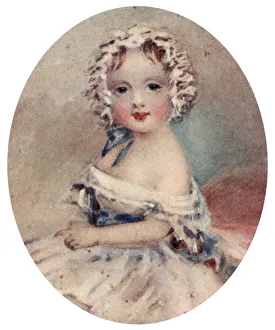 Toddler Prints: Portrait of Queen Victoria as a child, 19th century, (1913)