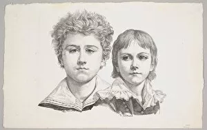 Johann Gottfried Collection: Portrait of the Rabe Children: Hermann, age 14 and Edmond