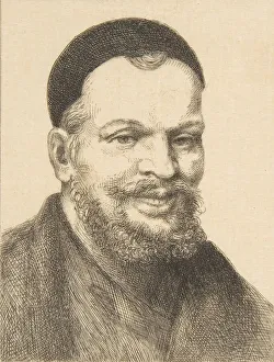 Lix Bracquemond Prints: Portrait of Rabelais, 1868. Creator: Felix Bracquemond