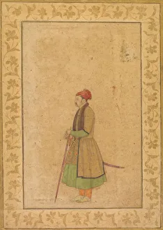 Portrait of Raja Ram Singh of Amber (r. 1667-1688) with a Deccan Sword, c. 1680-1685