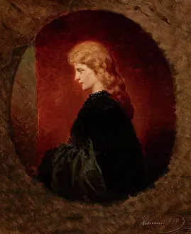 1865 Prints: Portrait of a Red-Haired Woman, April 1865. Creator: Artur Grottger