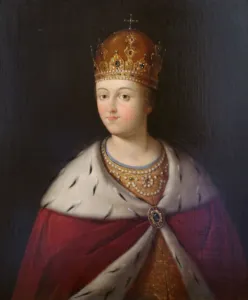 Images Dated 21st June 2011: Portrait of the Regent Sofia Alexeyevna, first half of 19th century