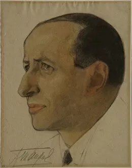 Portrait of the regisseur Alexander Tairov (1885-1950), Early 1920s. Artist: Andreev, Nikolai Andreevich (1873-1932)