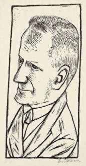 Line Drawing Prints: Portrait of Reinhard Piper, 1922. Creator: Max Beckmann