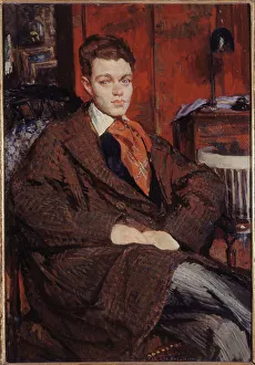 Je Blanche Prints: Portrait of René Crevel (1900-1935), writer, 1928. Creator: Jacques Emile Blanche