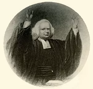 British Colonies Gallery: Portrait of Rev. George Whitefield in gown and wig worn in New England, c1750, (1937)