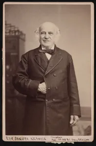 Hand In Coat Prints: Portrait of Rev. Samuel Kramer (1808-1891), Before 1891. Creator: Charles L Kempf