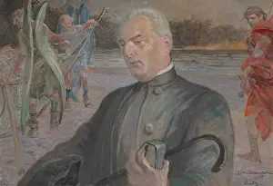 Reverend Prints: Portrait of the Reverend Jan Jasiak, 1925. Creator: Jacek Malczewski