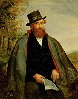Vojtech Prints: Portrait of a Revolutionary from 1848, 1848. Creator: Vojtech Klimkovic