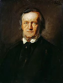 Portrait of Richard Wagner (1813-1883). Creator: Lenbach, Franz, von (1836-1904)