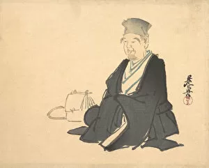 Zeshin Gallery: Portrait of Rikyu (?), ca. 1875. ca. 1875. Creator: Shibata Zeshin