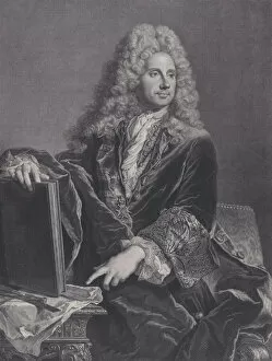 Images Dated 26th October 2020: Portrait of Robert de Cotte, 1722. Creator: Pierre Drevet