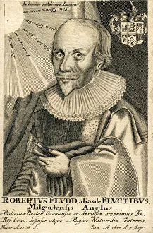 Fludd Prints: Portrait of Robert Fludd (1574-1637), 17th century. Artist: Anonymous