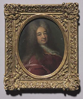 Portrait Miniature Prints: Portrait of Robert Levrac-Tournieres, 1705-1710. Creator: Unknown