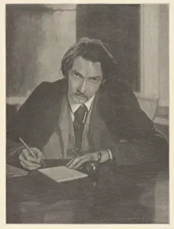 Wolf Prints: Portrait of Robert Louis Stevenson (1850-1894), 1909. Creator: Wolf, Henry (1852-1916)