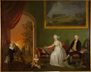 Cello Gallery: Portrait of Robert Mynors and His Family, 1797. Creator: James Millar