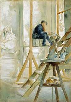Portrait of Rodin in His Studio, 1889. Creator: Allan Österlind