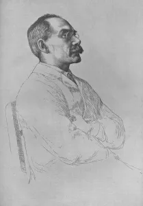 Joseph Rudyard Kipling Prints: Portrait of Rudyard Kipling, 1898, (1906). Artist: William Strang