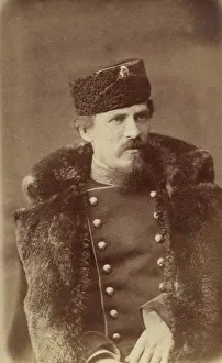 Milevskii P Prints: Portrait of a Russian army officer, end of 19th century. Creator: PA Milevskii