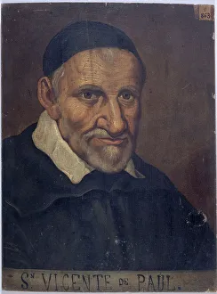 Paul Vincent De St Prints: Portrait of Saint Vincent de Paul (1581-1660), c1660. Creator: Unknown
