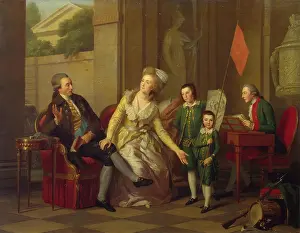 Neoclassical Prints: Portrait of the Saltykov Family, 1782. Creator: Friedrich Tischbein