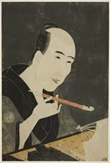 Chokyosai Eiri Gallery: Portrait of Santo Kyoden, the Master of Kyobashi (Edo hana Kyobashi natori), c. 1795
