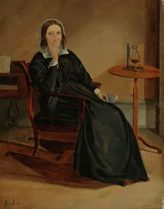 Womens Rights Prints: Portrait of Sara Wacklin, 1846. Creator: Edla Jansson-Blommer