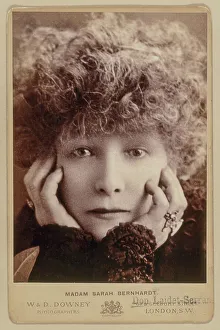 Portrait of Sarah Bernhardt (1844-1923). Creator: Photo studio W. & D. Downey, London. Portrait of Sarah Bernhardt (1844-1923). Creator: Photo studio W. & D. Downey, London