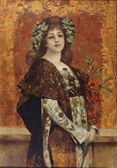 Bernhardt Prints: Portrait of Sarah Bernhardt (1844-1923) as Gismonda, ca 1896