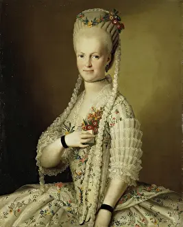 Plait Prints: Portrait of Sarah Greig, 1770. Creator: Ludwig Christinec