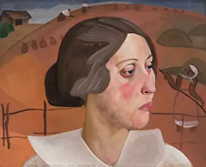 Grigoriev Prints: Portrait of Sasha, 1923. Creator: Grigoriev, Boris Dmitryevich (1886-1939)