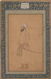 And Gold On Paper Prints: Portrait of Sayyid Amir Khan, second half 17th century. Creator: Unknown